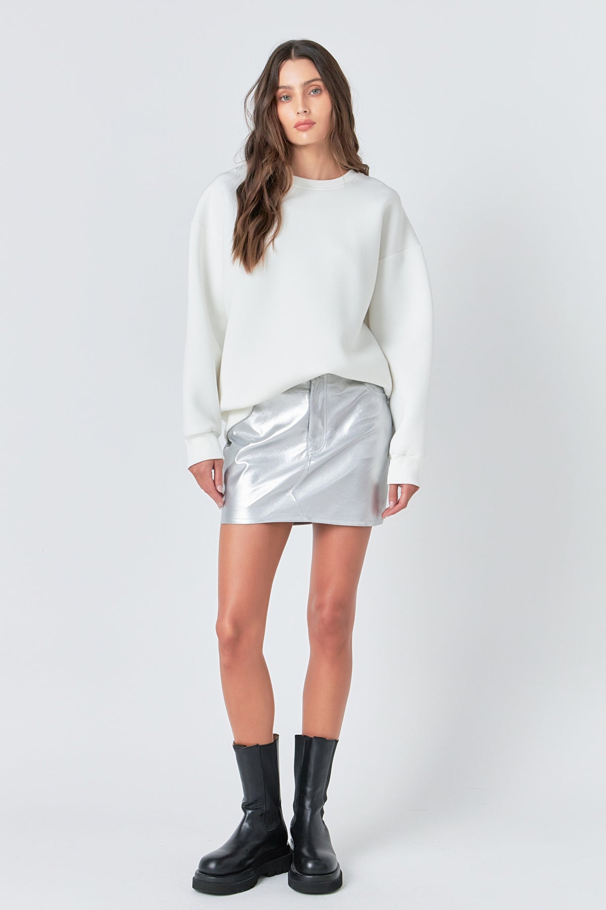 GREY LAB - Faux Leather Mini Skirt - SKIRTS available at Objectrare