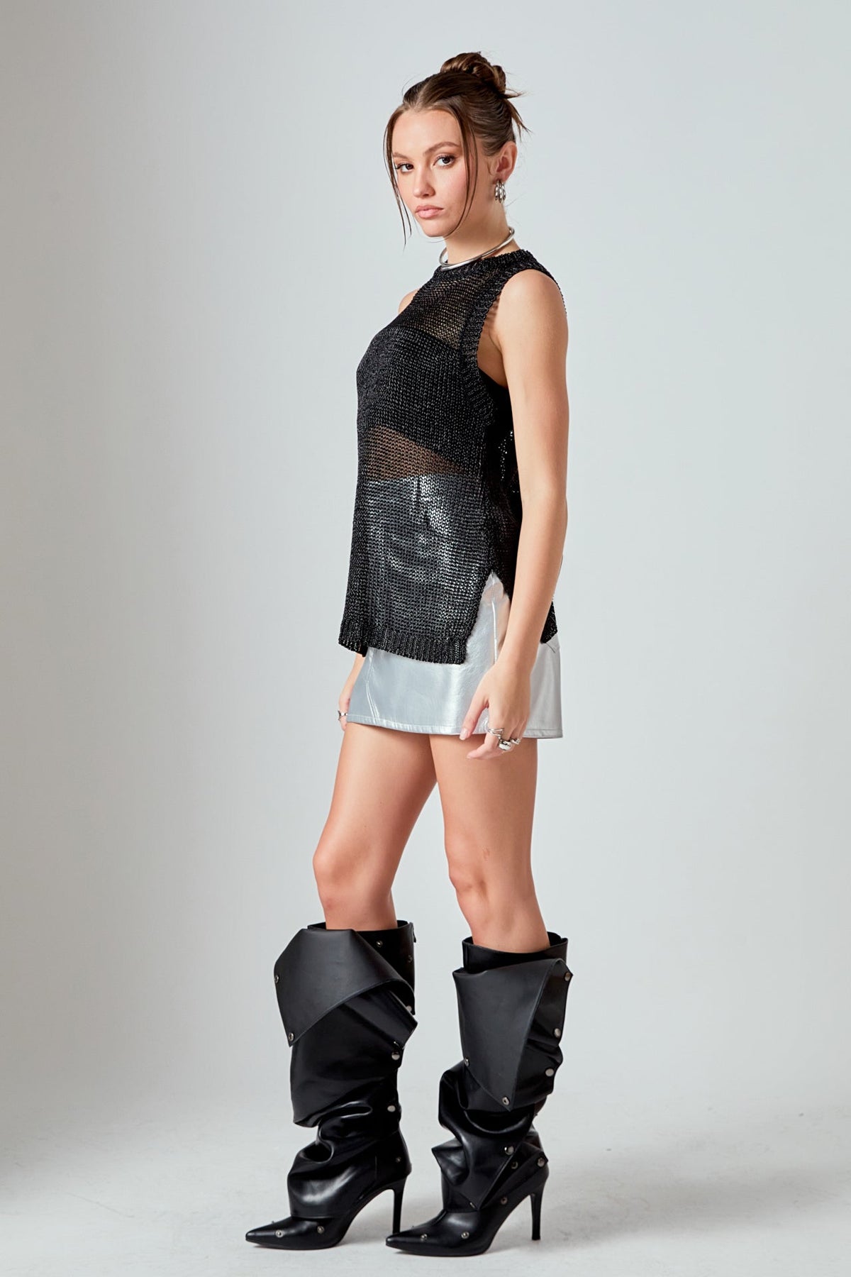 GREY LAB - Faux Leather Mini Skirt - SKIRTS available at Objectrare