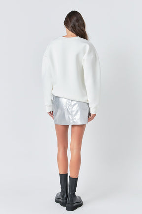 GREY LAB - Grey Lab - Faux Leather Mini Skirt - SKIRTS available at Objectrare