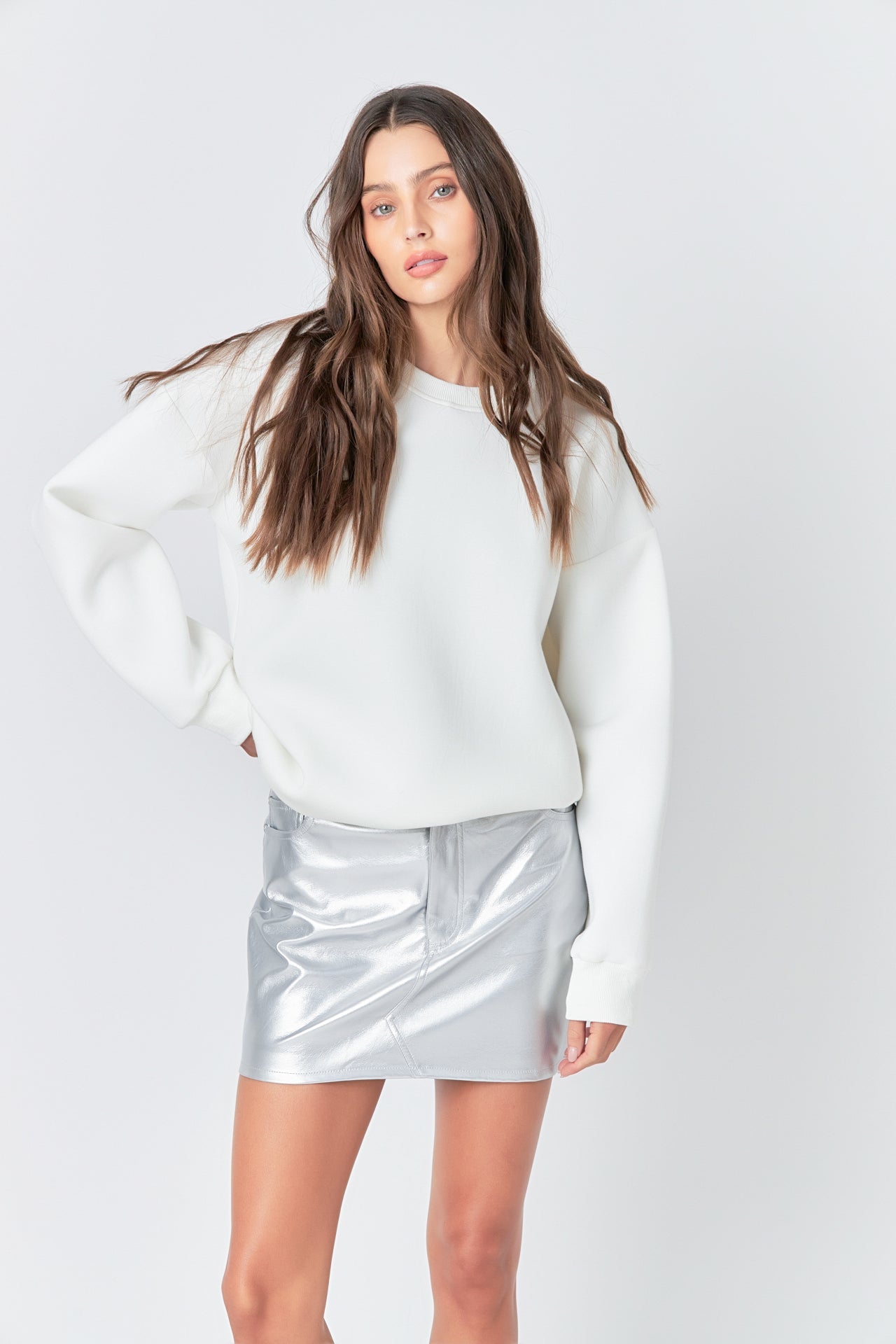 GREY LAB - Faux Leather Mini Skirt - SKIRTS available at Objectrare