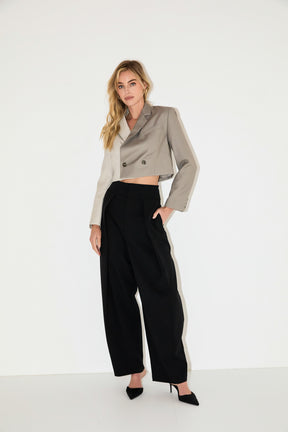 GREY LAB - Cropped Colorblock Blazer - BLAZERS available at Objectrare
