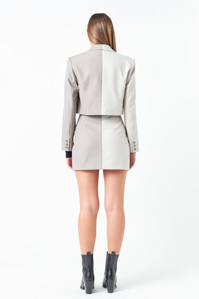 GREY LAB - Grey Lab - Cropped Colorblock Blazer - BLAZERS available at Objectrare