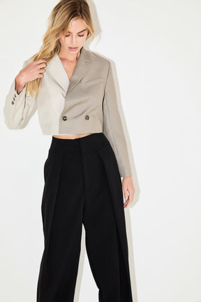 GREY LAB - Cropped Colorblock Blazer - BLAZERS available at Objectrare
