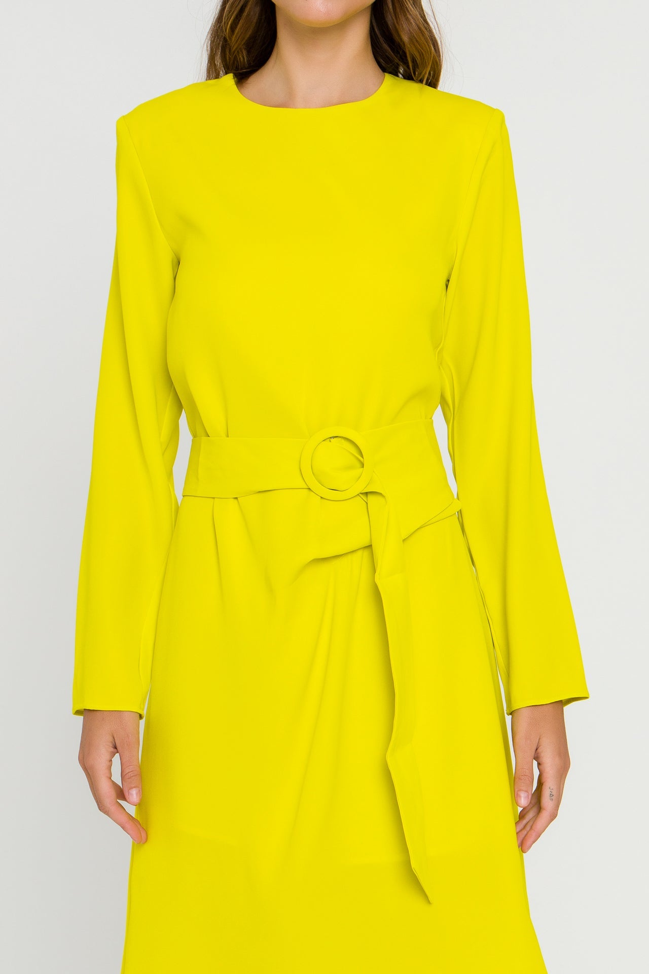 ENDLESS ROSE - Draped Dress With Belt - DRESSES available at Objectrare