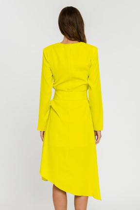 ENDLESS ROSE - Draped Dress With Belt - DRESSES available at Objectrare