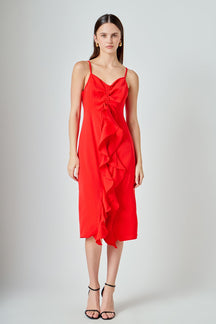 ENDLESS ROSE - Cascading Ruffle Dress - DRESSES available at Objectrare