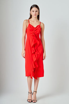 ENDLESS ROSE - Cascading Ruffle Dress - DRESSES available at Objectrare