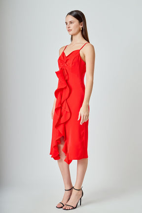 ENDLESS ROSE - Cascading Ruffle Dress - DRESSES available at Objectrare