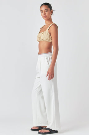 GREY LAB - Elastic Trim Wide Pants - PANTS available at Objectrare