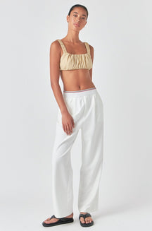 GREY LAB - Elastic Trim Wide Pants - PANTS available at Objectrare