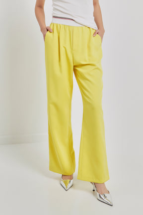 GREY LAB - Elastic Trim Wide Pants - PANTS available at Objectrare