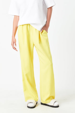 GREY LAB - Grey Lab - Elastic Trim Wide Pants - PANTS available at Objectrare