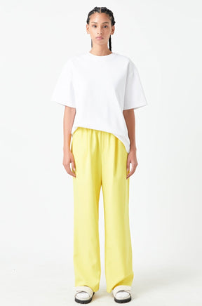GREY LAB - Elastic Trim Wide Pants - PANTS available at Objectrare