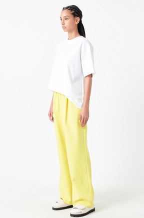 GREY LAB - Elastic Trim Wide Pants - PANTS available at Objectrare