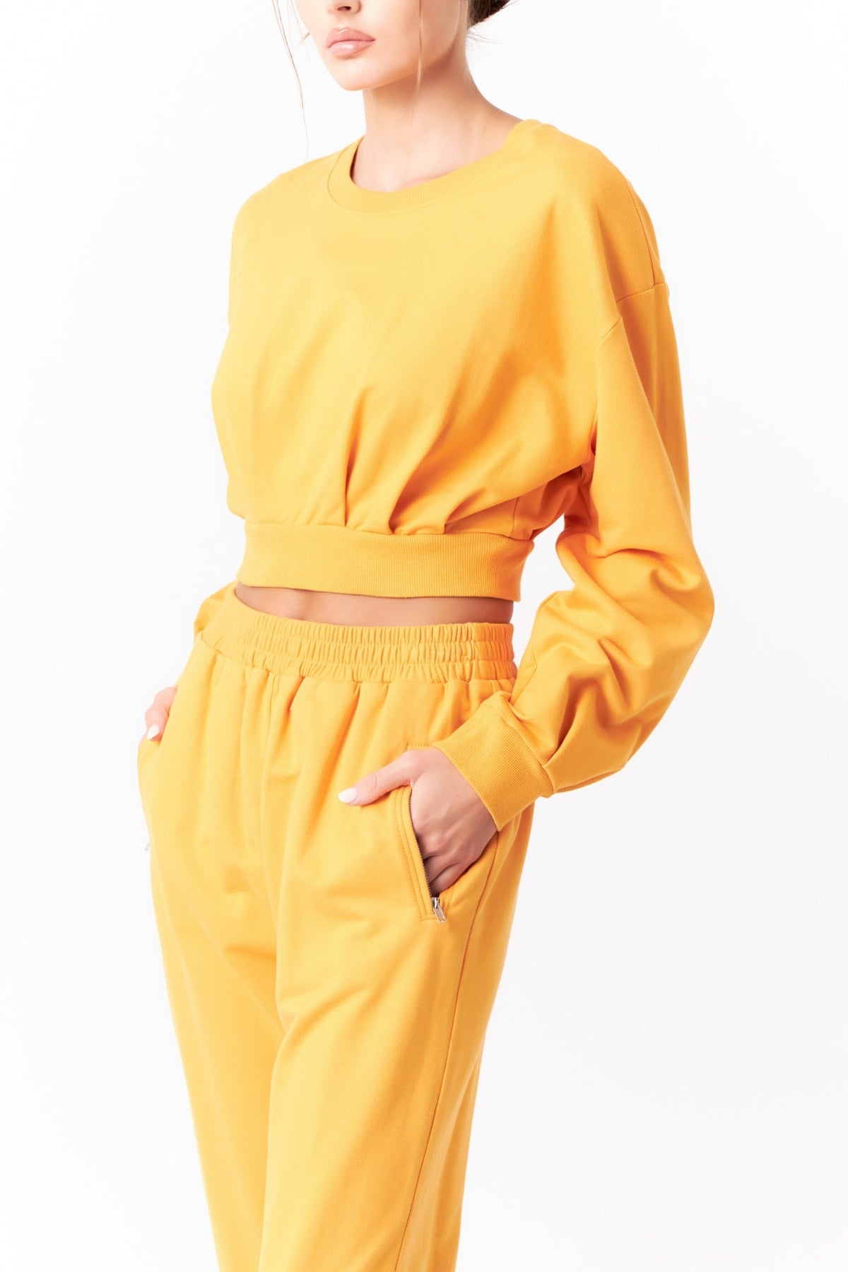 GREY LAB - Cropped Sweatshirt - HOODIES & SWEATSHIRTS available at Objectrare