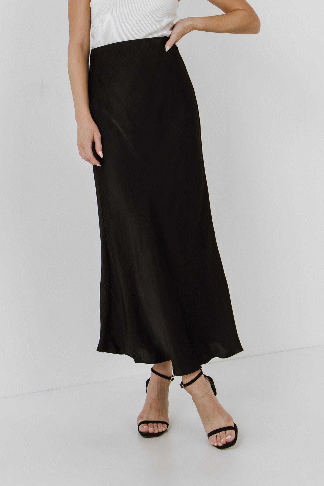 GREY LAB - Grey Lab - Satin Maxi Skirt - SKIRTS available at Objectrare