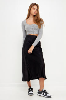 Satin Maxi Skirt