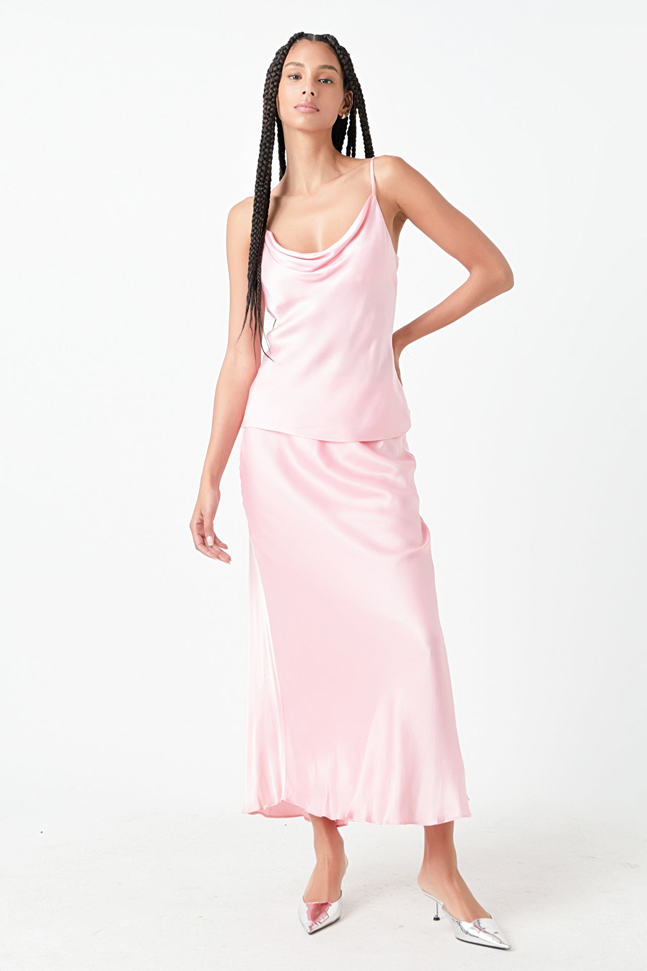 GREY LAB - Satin Maxi Skirt - SKIRTS available at Objectrare