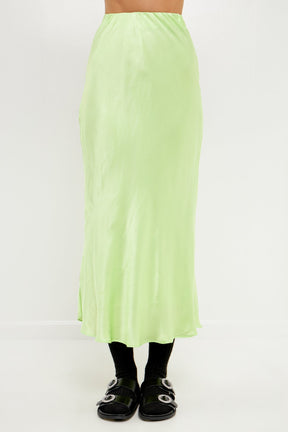 GREY LAB - Satin Maxi Skirt - SKIRTS available at Objectrare