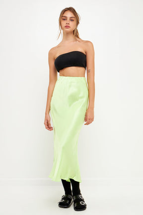 GREY LAB - Satin Maxi Skirt - SKIRTS available at Objectrare