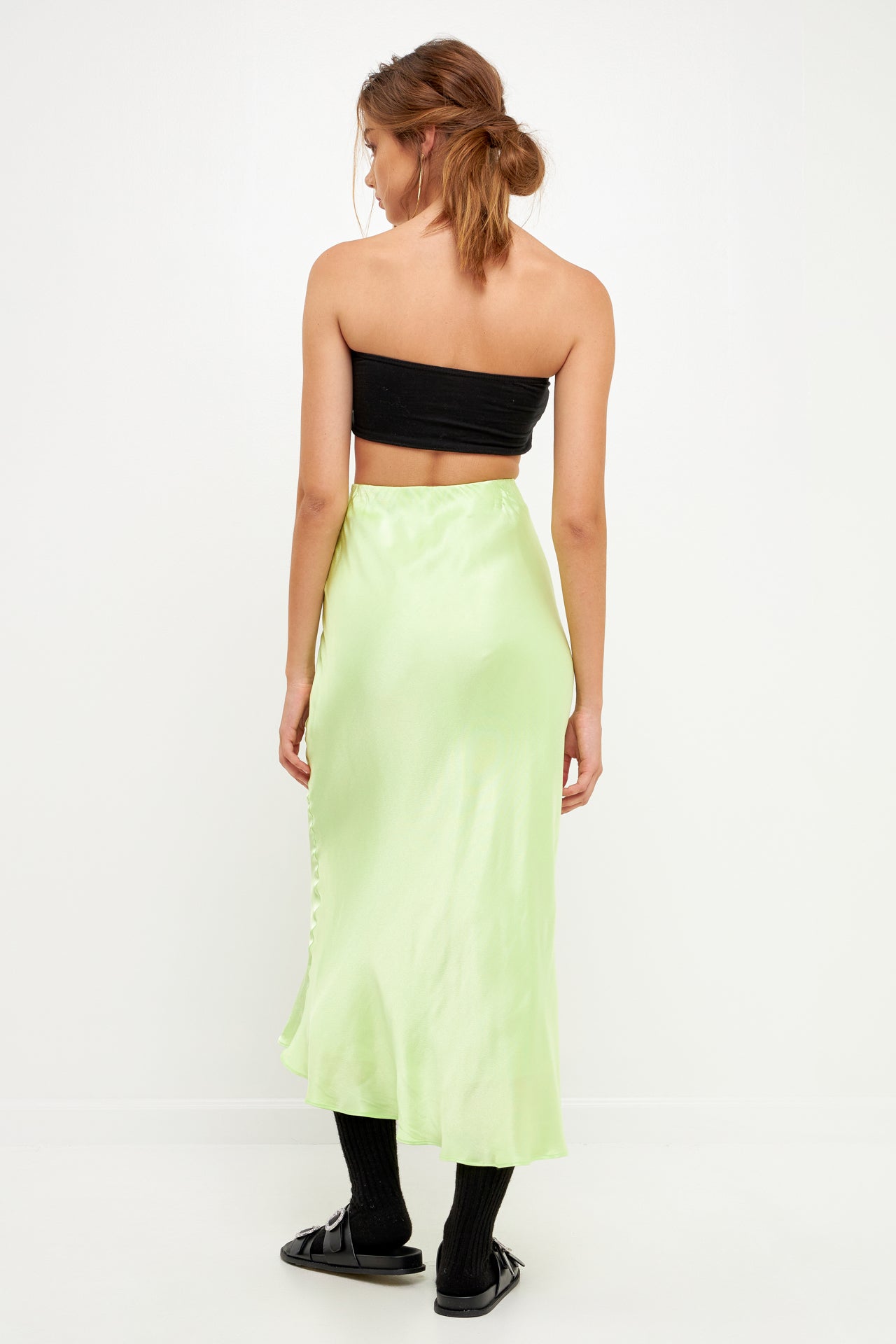 GREY LAB - Satin Maxi Skirt - SKIRTS available at Objectrare