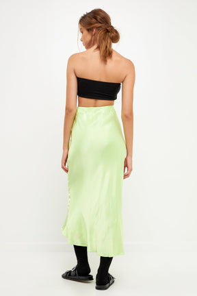 GREY LAB - Satin Maxi Skirt - SKIRTS available at Objectrare