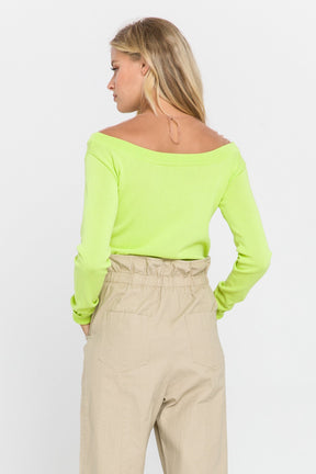 ENDLESS ROSE - See Through Yoke Sweater - SWEATERS & KNITS available at Objectrare