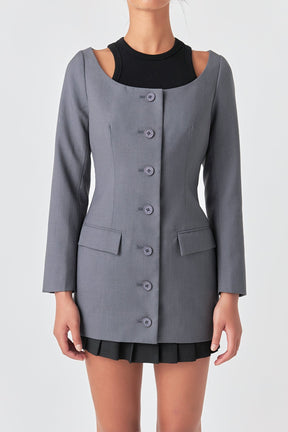 GREY LAB - Grey Lab - Off the Shoulder Blazer - BLAZERS available at Objectrare