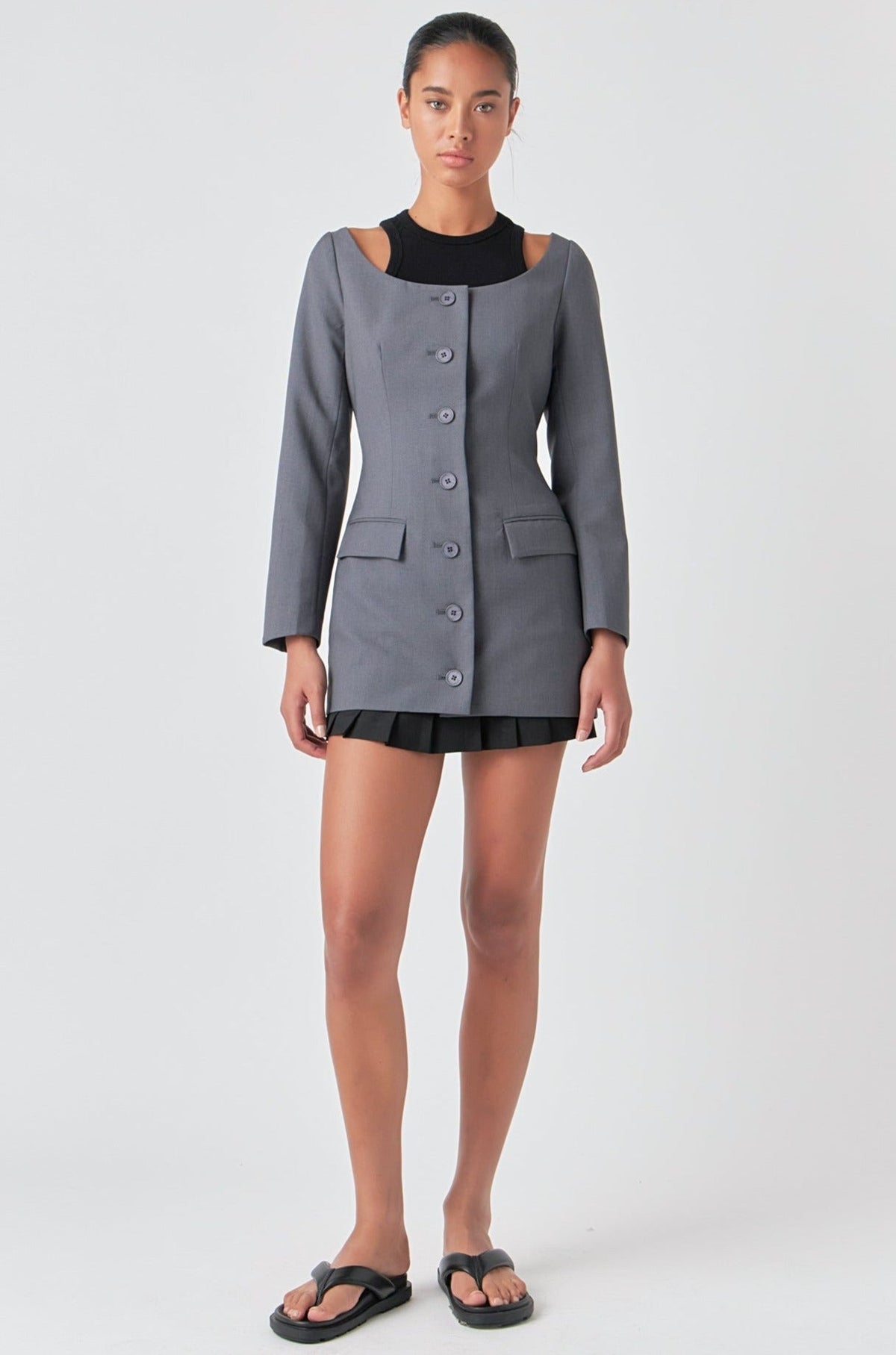 GREY LAB - Off the Shoulder Blazer - BLAZERS available at Objectrare