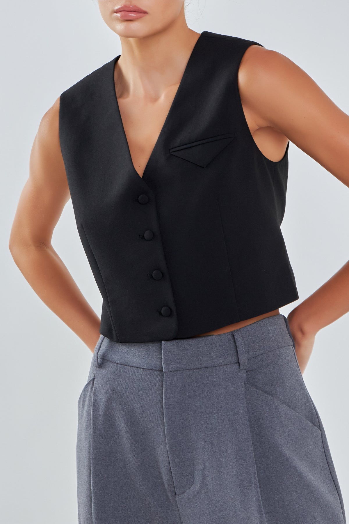 GREY LAB - Classic Pocket Vest - TOPS available at Objectrare
