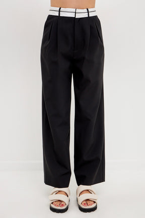GREY LAB - Contrast Waist Pants - PANTS available at Objectrare