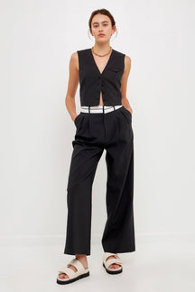 GREY LAB - Contrast Waist Pants - PANTS available at Objectrare