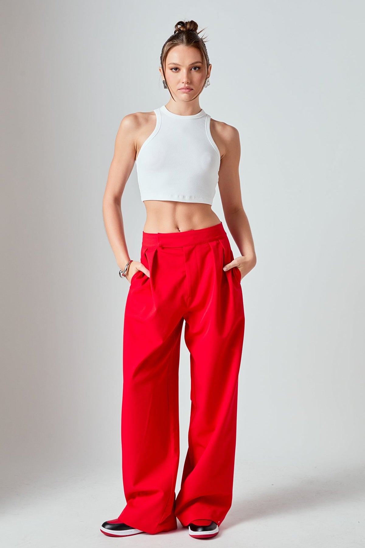 GREY LAB - Cropped Racerback Tank - CAMI TOPS & TANK available at Objectrare