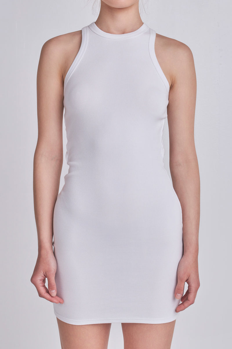 GREY LAB - Open Back Mini Rib Dress - DRESSES available at Objectrare