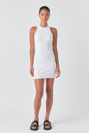 GREY LAB - Open Back Mini Rib Dress - DRESSES available at Objectrare