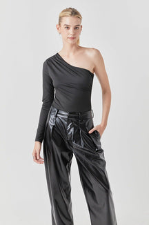 GREY LAB - Asymmetric Bodysuit - BODYSUIT available at Objectrare