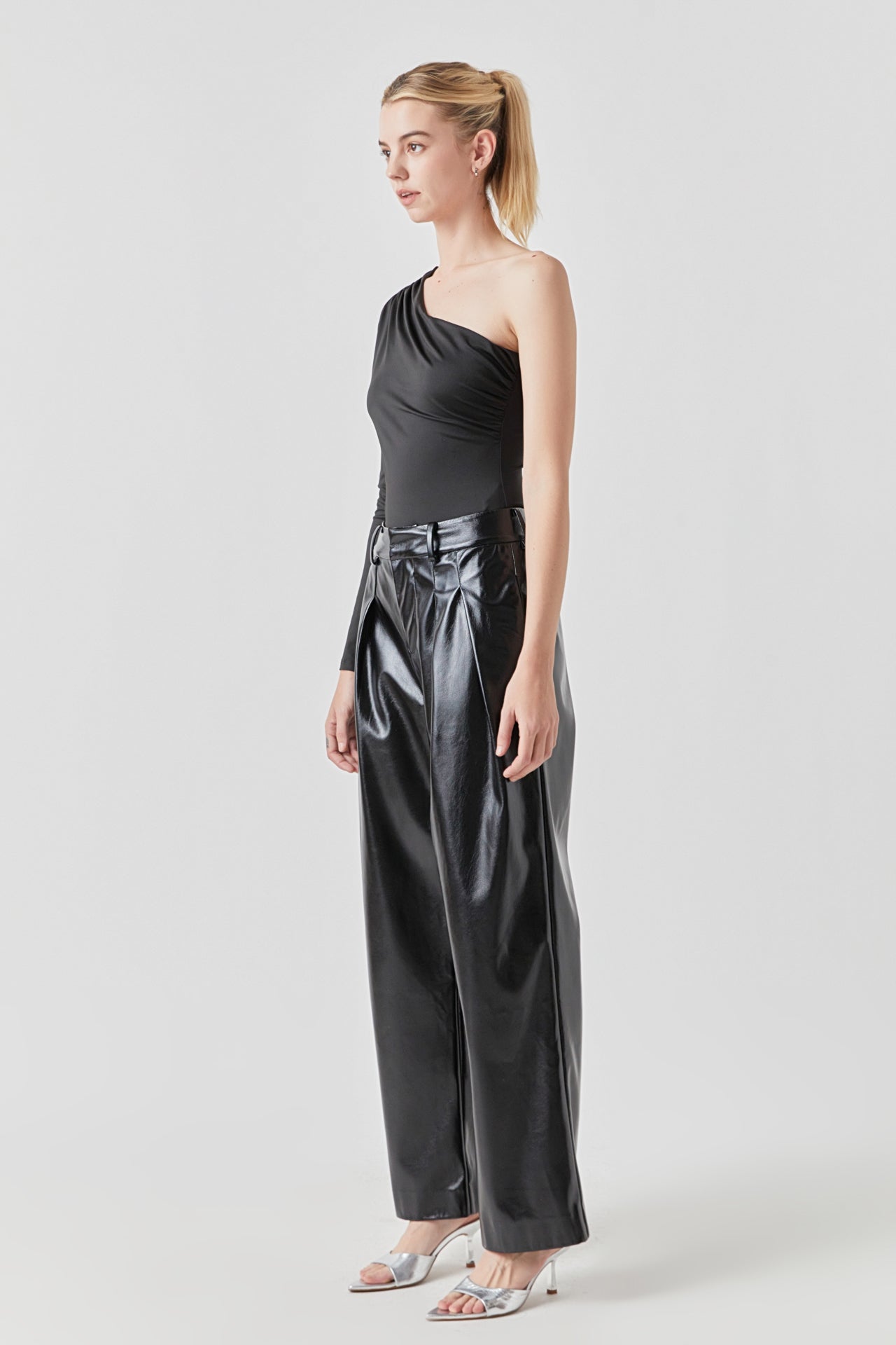 GREY LAB - Asymmetric Bodysuit - BODYSUIT available at Objectrare