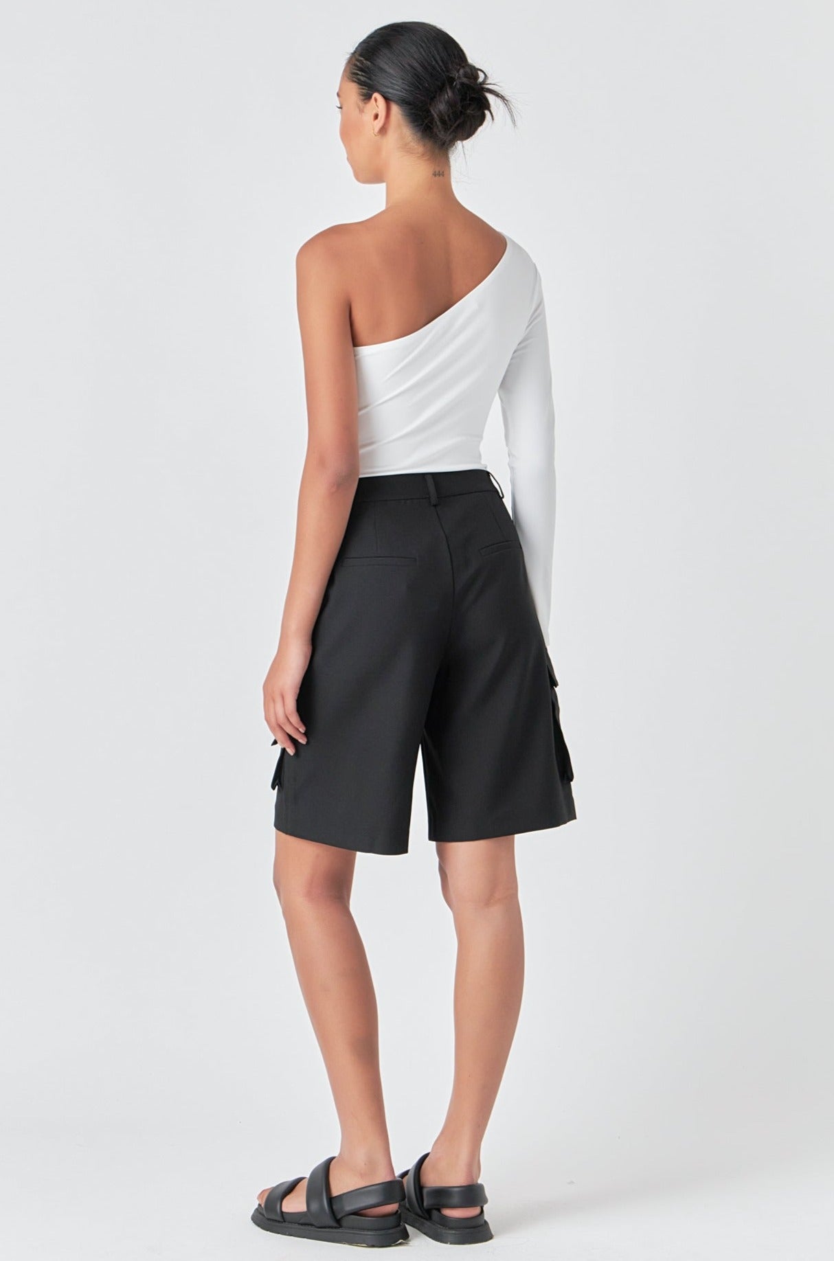 GREY LAB - Asymmetric Bodysuit - BODYSUIT available at Objectrare