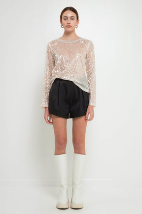 GREY LAB - High Waisted Balloon Shorts - SHORTS available at Objectrare
