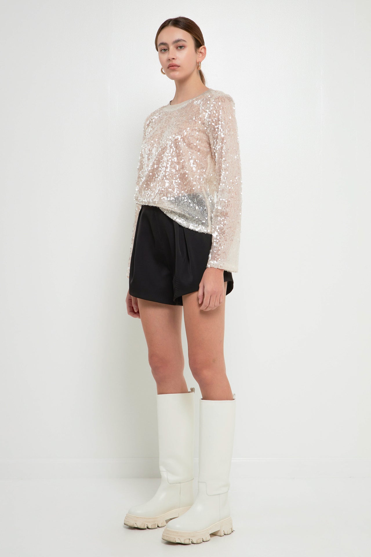 GREY LAB - High Waisted Balloon Shorts - SHORTS available at Objectrare