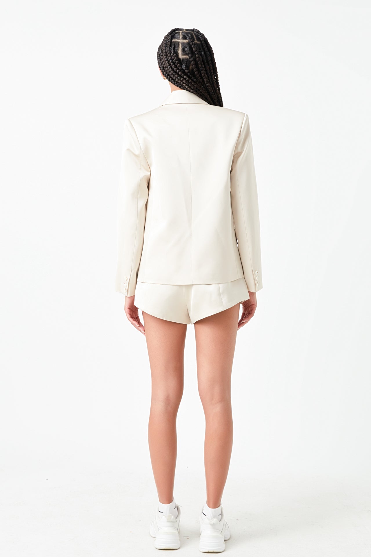 GREY LAB - One Button Satin Blazer - BLAZERS available at Objectrare