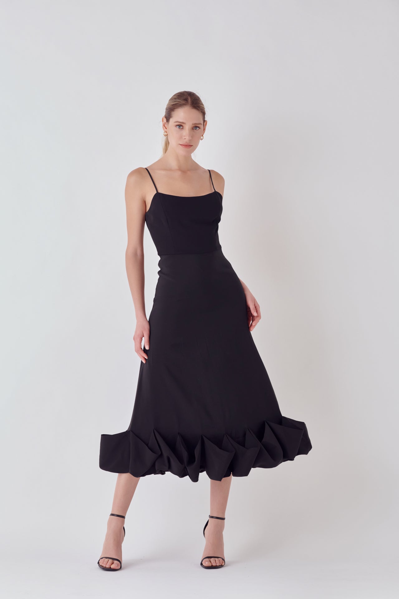 ENDLESS ROSE - Voluminous Cami Midi Dress - DRESSES available at Objectrare