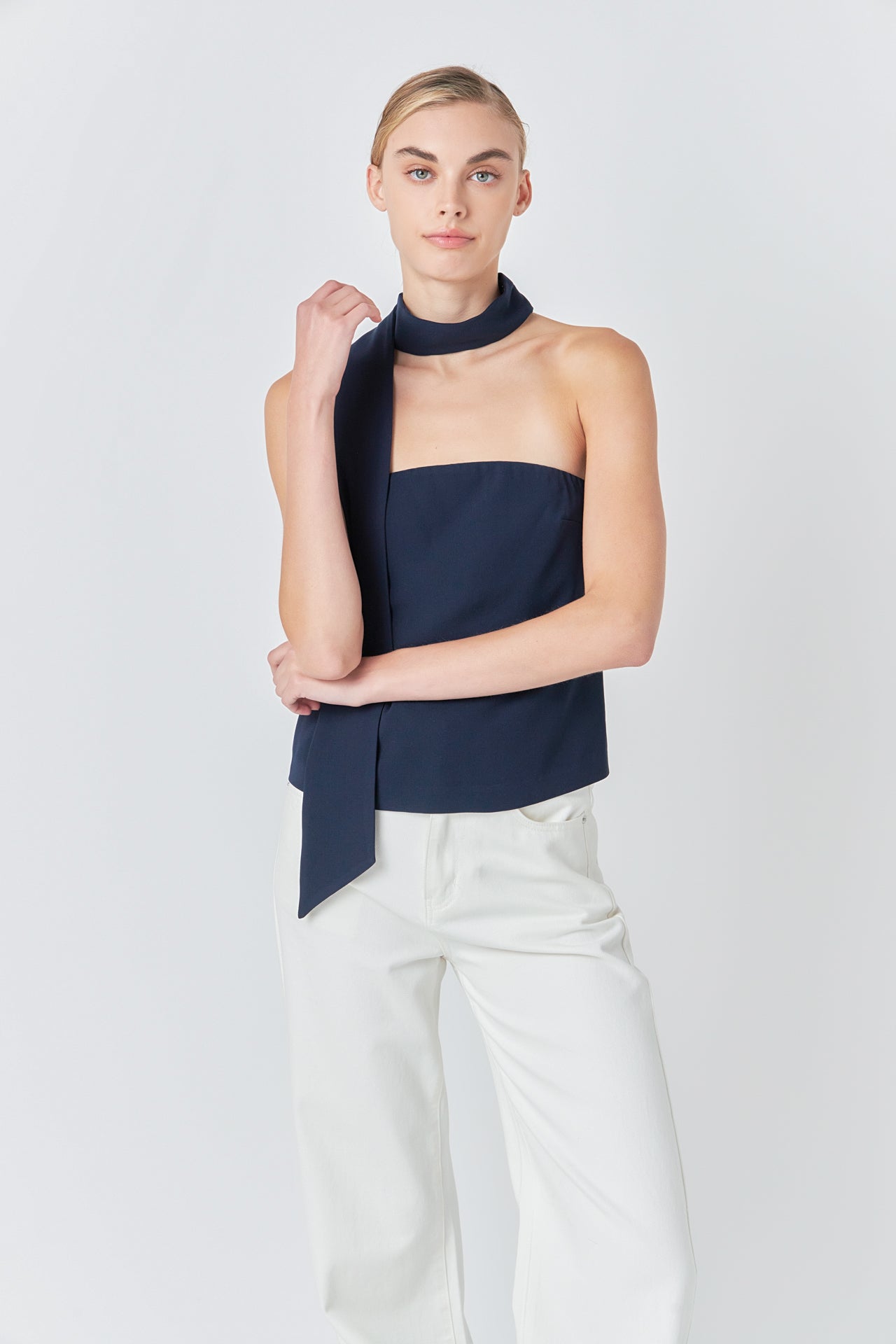 GREY LAB - Choker Tie Top - TOPS available at Objectrare