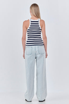 Striped Knit Tank Top
