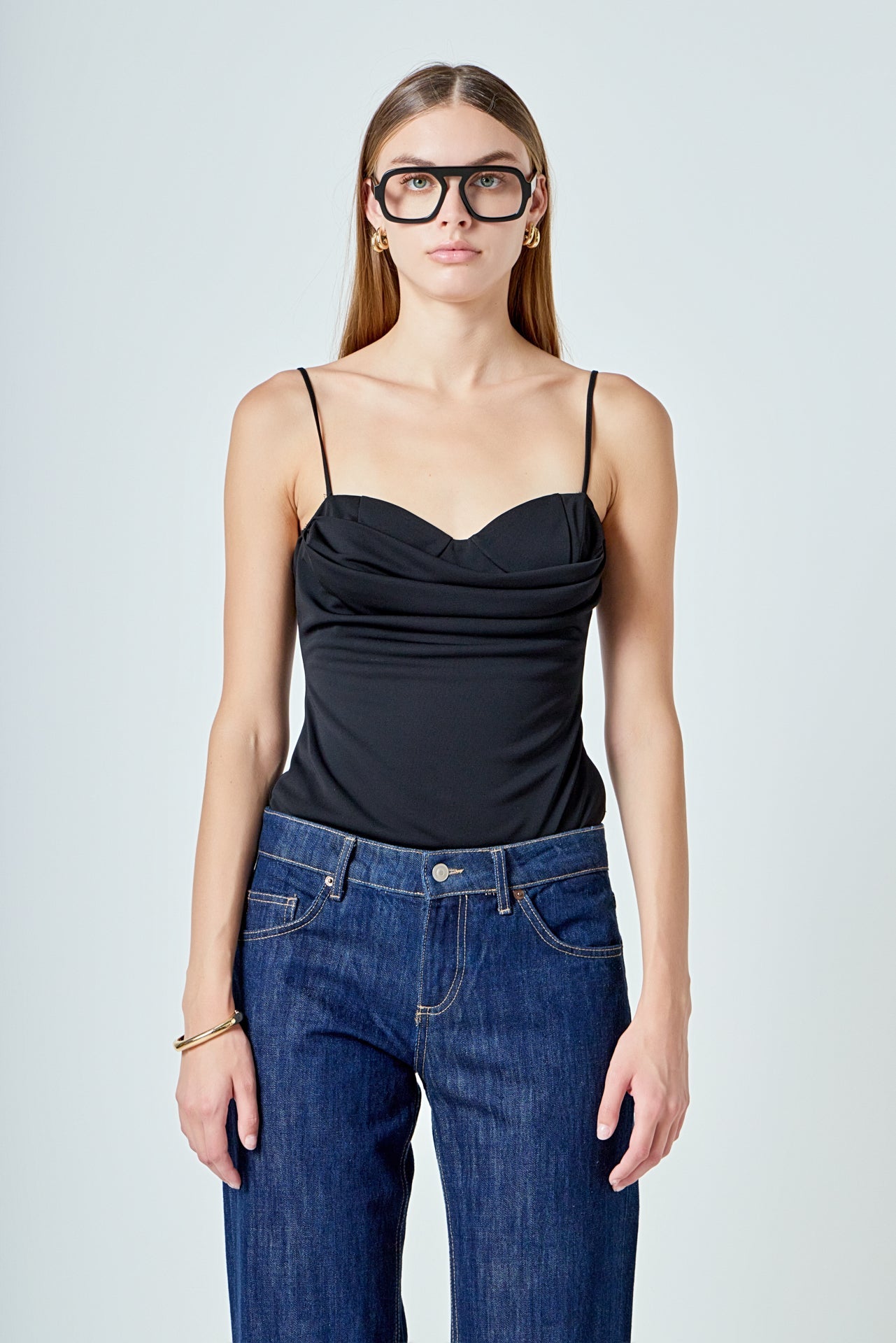 GREY LAB - Bust Draped Bodysuit - BODYSUIT available at Objectrare