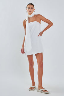 GREY LAB - Choker Tie Mini Dress - DRESSES available at Objectrare