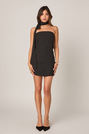 ENDLESS ROSE - Kaitlyn Choker Tie Mini Dress - DRESSES available at Objectrare