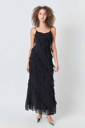 ENDLESS ROSE - Slip Ruffled Dress - DRESSES available at Objectrare