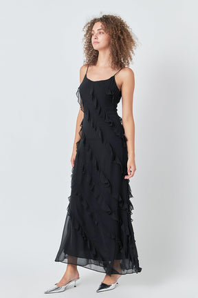 ENDLESS ROSE - Slip Ruffled Dress - DRESSES available at Objectrare