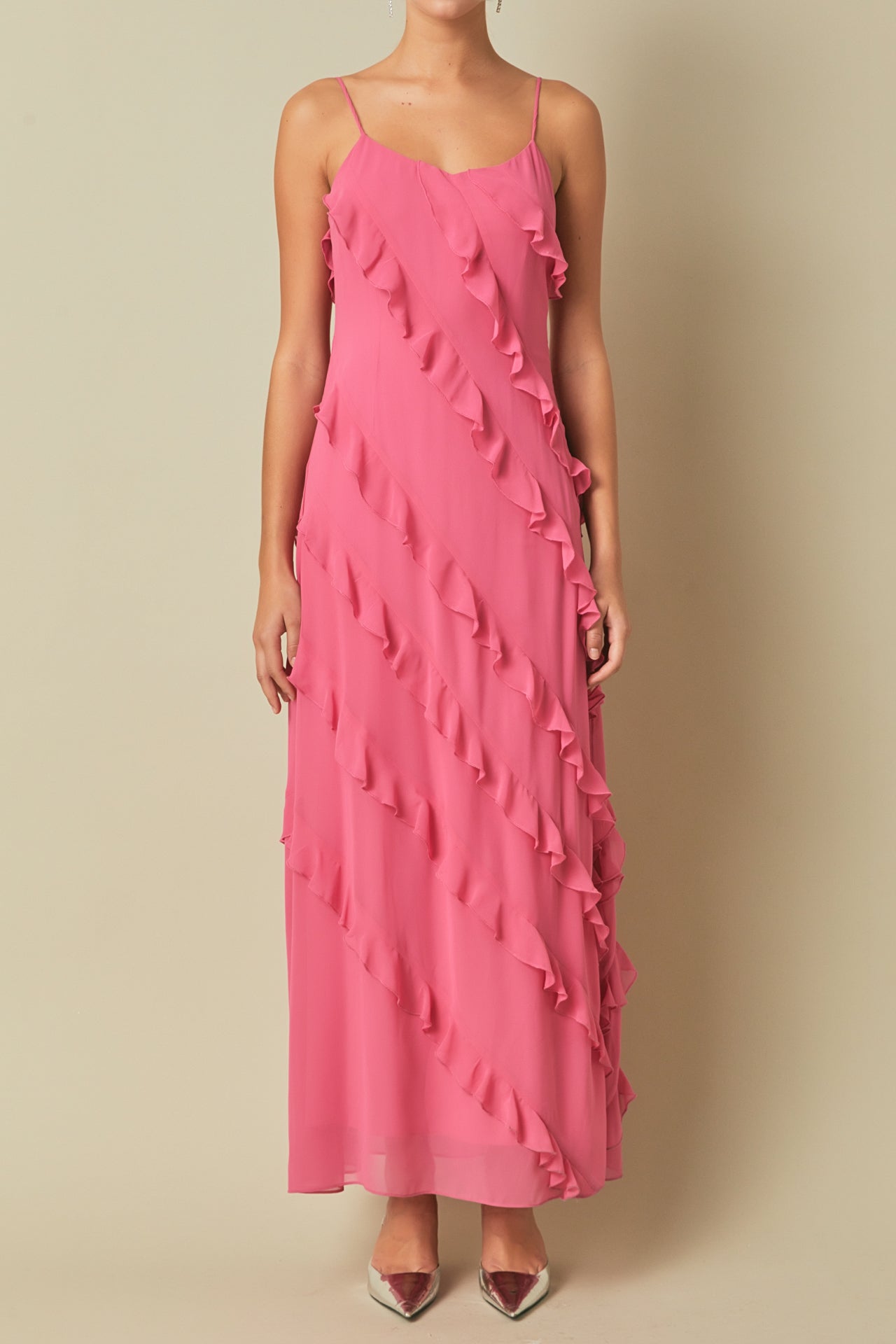 ENDLESS ROSE - Slip Ruffled Dress - DRESSES available at Objectrare